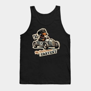 Car racer Dachshund Tank Top